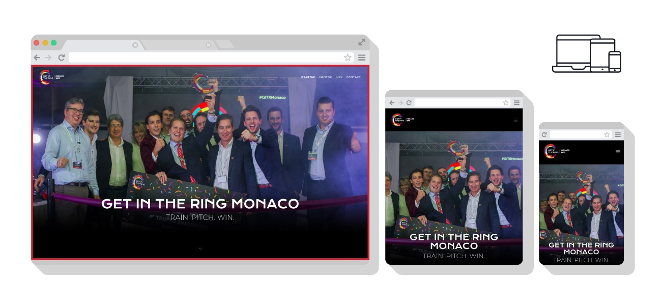 Création du site du Get in the ring Monaco via Wordpress
